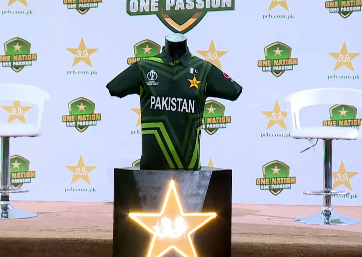 pcb-unveils-pakistans-kit-for-the-icc-mens-cricket-world-cup-2023