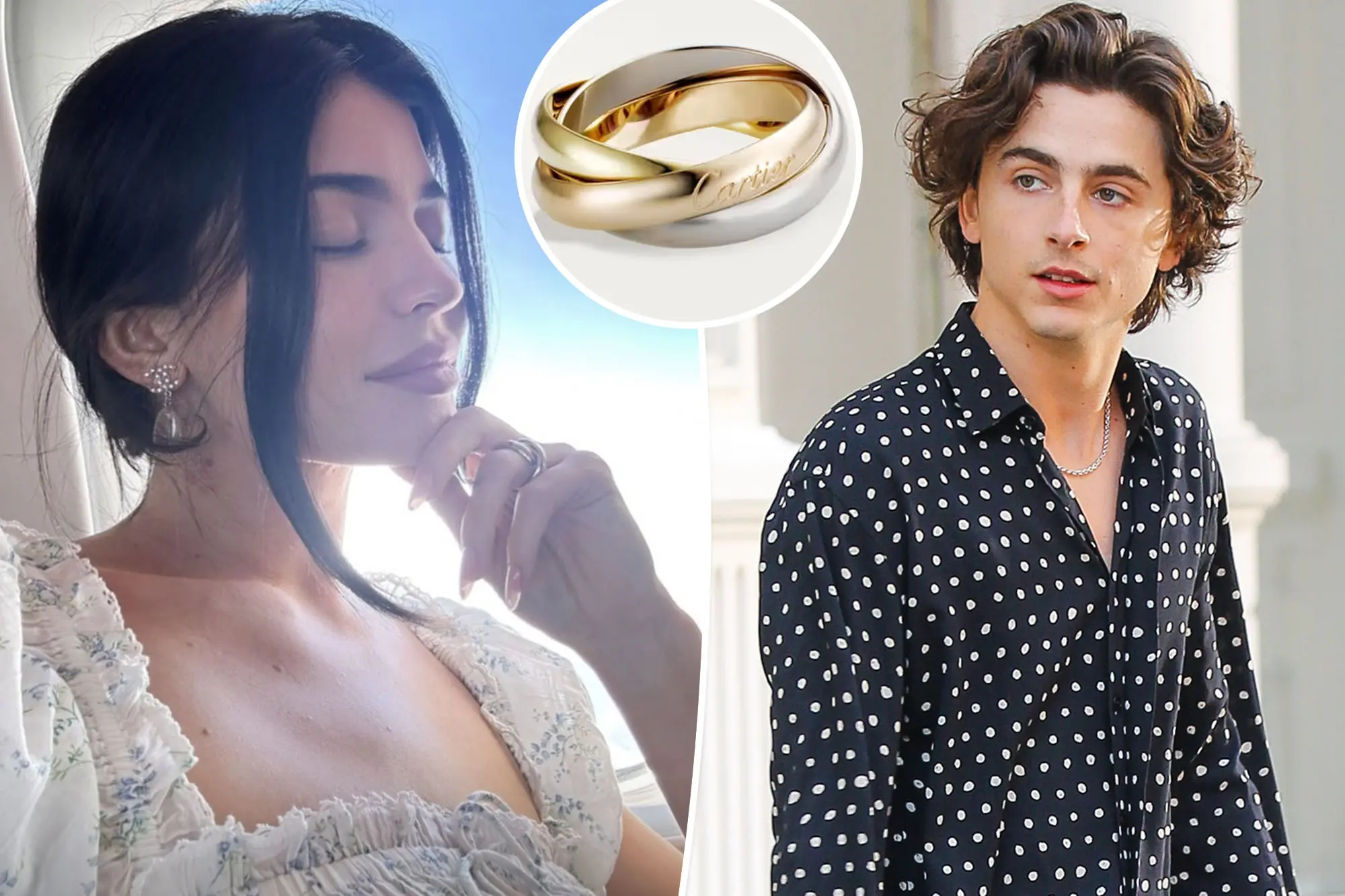 Kylie Jenner Flaunts Ring While Posing with Timothee Chalamet at Paris ...