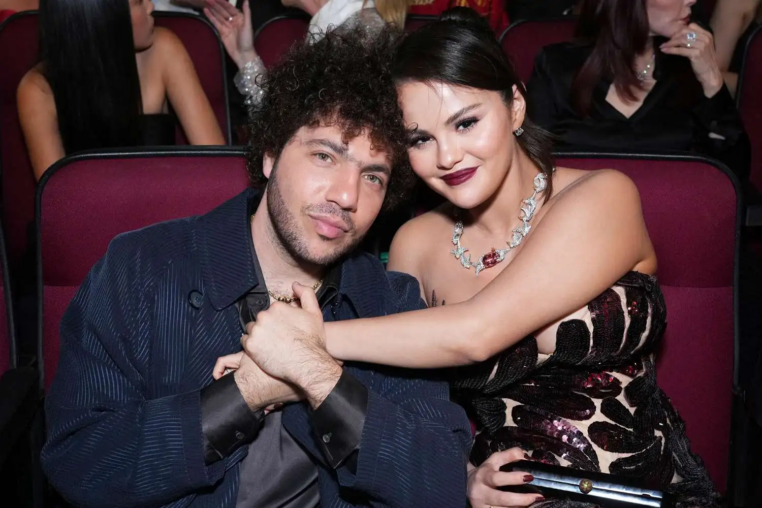 benny-blanco-being-escorted-out-during-selena-gomez-red-carpet-moment-at-emmy-awards