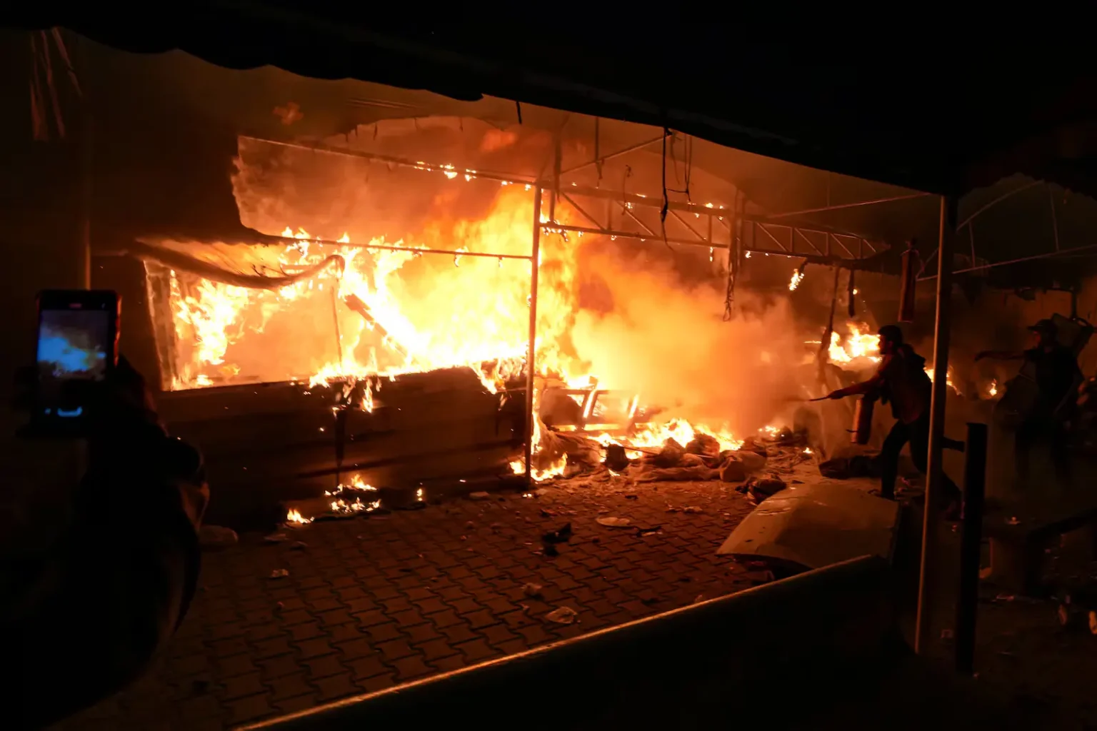 four-killed-and-dozens-of-people-burnt-alive-in-an-israeli-air-strike-on-gazas-al-aqsa-hospital